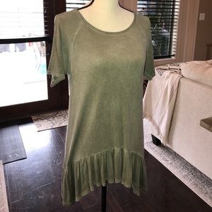 Army Green Dantelle Comfy Cute Shirt